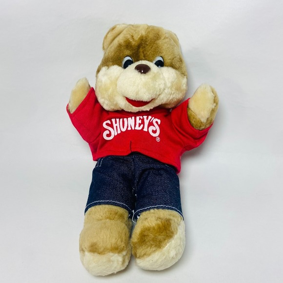 Vintage Shoney's Plush Bear 11" From 1986 Stuffed Animal Mascot 1980s  VGC‎ - Picture 1 of 7